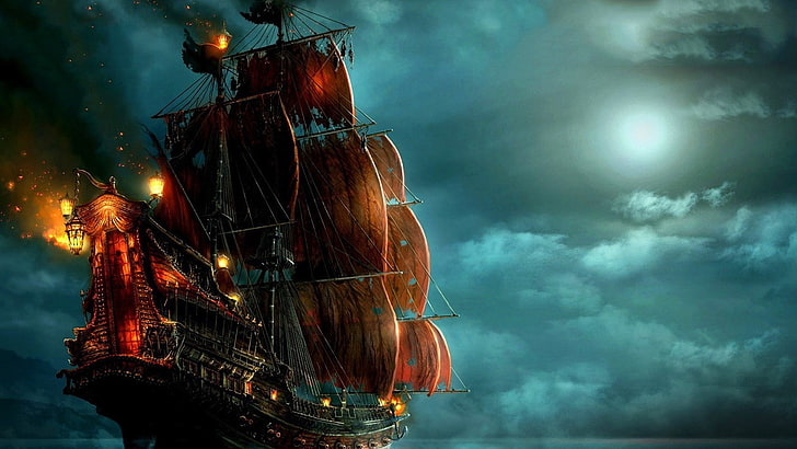 pirates of the caribbean artwork sailing blackbeard queen annes revenge Art artwork HD Art, HD wallpaper
