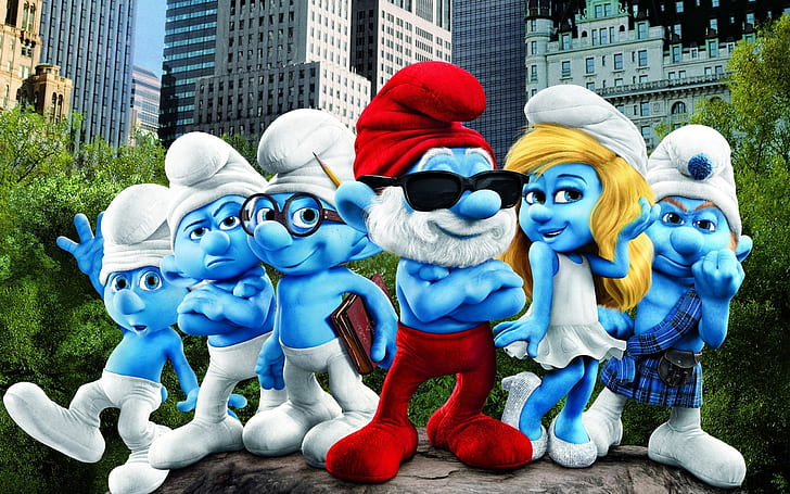 Smurfs Movie, cartoons, HD wallpaper