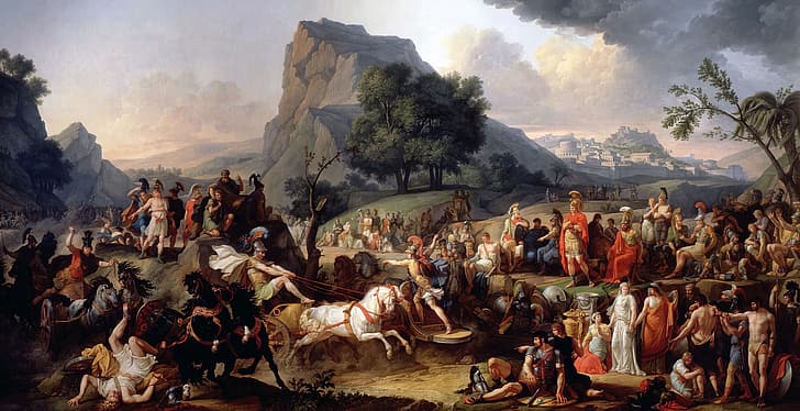Games in honor of Patroclus during his funeral, Carle Vernet