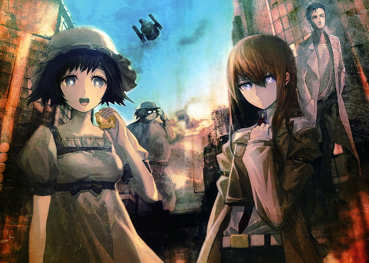 anime, Steins;Gate, Huke (artist), Makise Kurisu, Okabe Rintarou, HD wallpaper