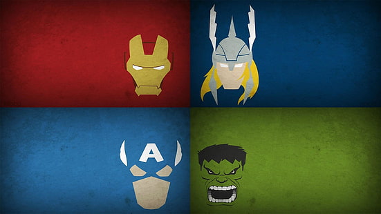 HD wallpaper: Iron Man, Captain America, Hulk, and Thor illustrations, The  Avengers | Wallpaper Flare
