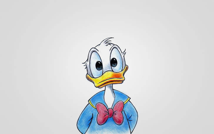 Donald Duck, donald duck drawing, Walt Disney, HD wallpaper