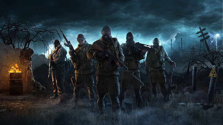 apocalyptic, Ukraine, S.T.A.L.K.E.R., video games, group of people, HD wallpaper