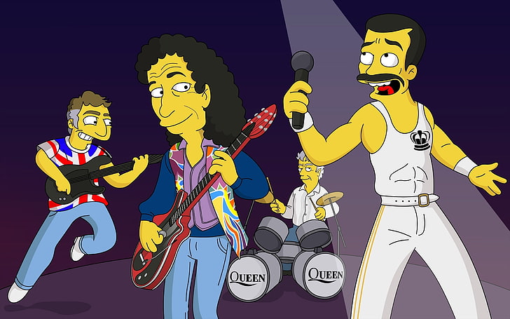 HD wallpaper: Simpsons band poster, group, Queen, Freddie Mercury, The  Simpsons | Wallpaper Flare