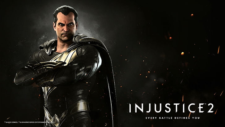 Injustice 2, DC Comics, Black Adam, one person, security, protection, HD wallpaper