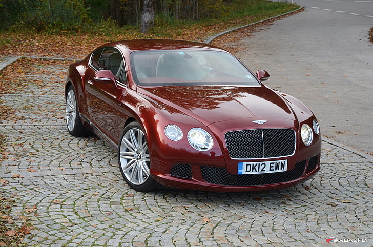 front, Bentley, Bentley Continental GT, red, luxury cars, Supersports