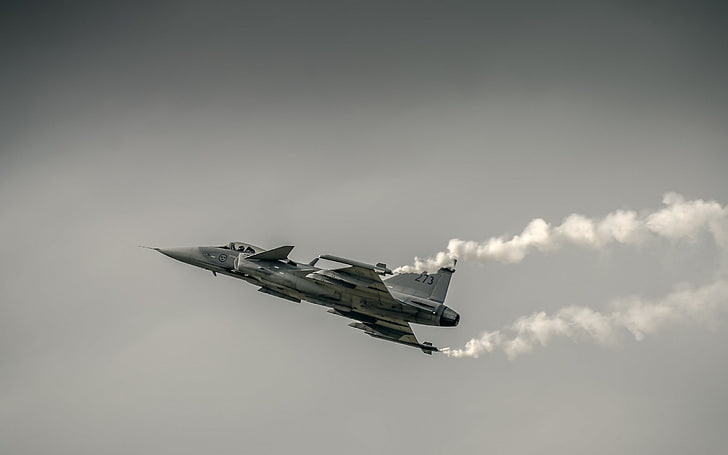photography, airplane, aircraft, military aircraft, JAS-39 Gripen