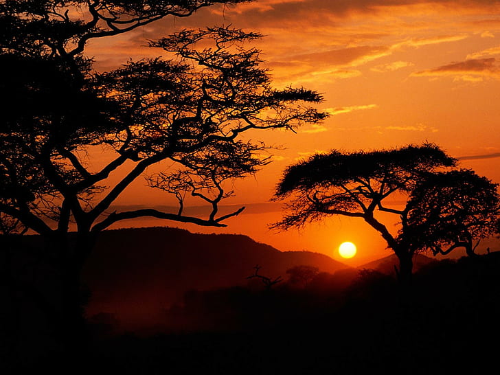 sunset, Africa