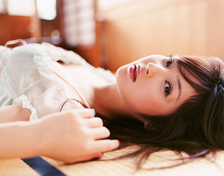 Visual Young Jum, Sasaki Nozomi, Asian, women, lying down, one person, HD wallpaper