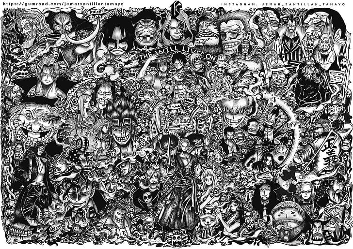 One Piece, Roger, Monkey D. Luffy, Vice Admiral Smoker, Monkey D. Garp, HD wallpaper