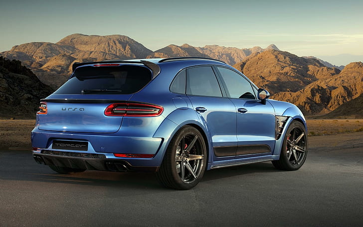 2014 TopCar Porsche Macan URSA 4, blue suv, cars, HD wallpaper