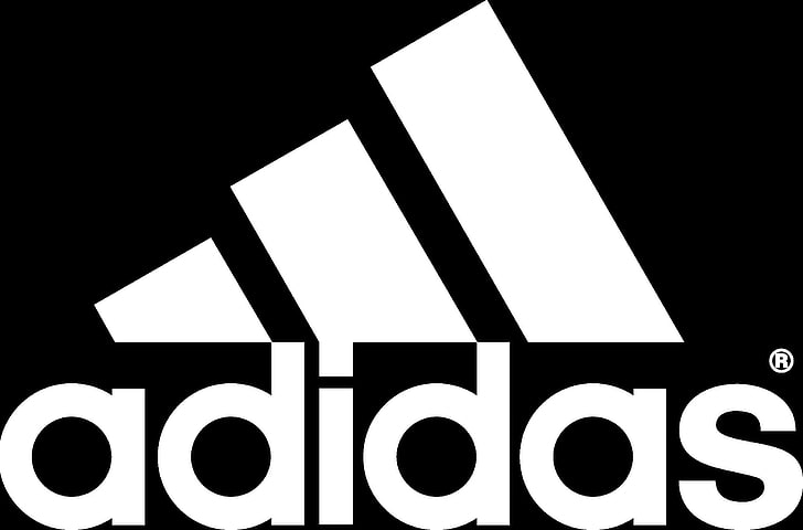 Adidas, Black white, Logo, Brand, Letters, communication, no people, HD wallpaper