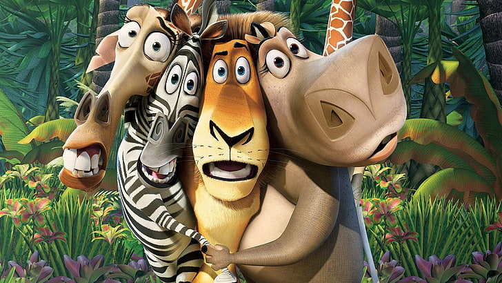 Madagascar wallpaper, movies, Madagascar (movie), zebras, animated movies, HD wallpaper