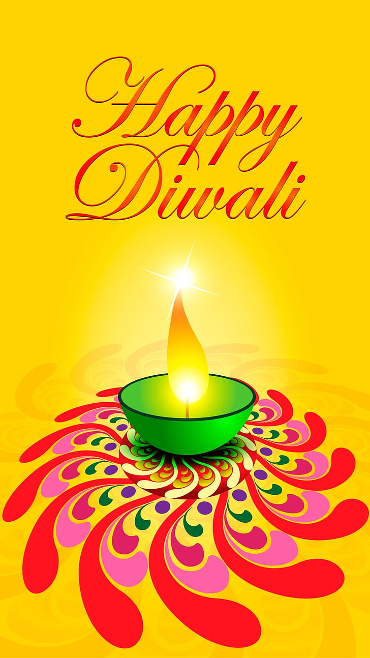 HD wallpaper: Diwali Card Vector, tealight candle illustration ...