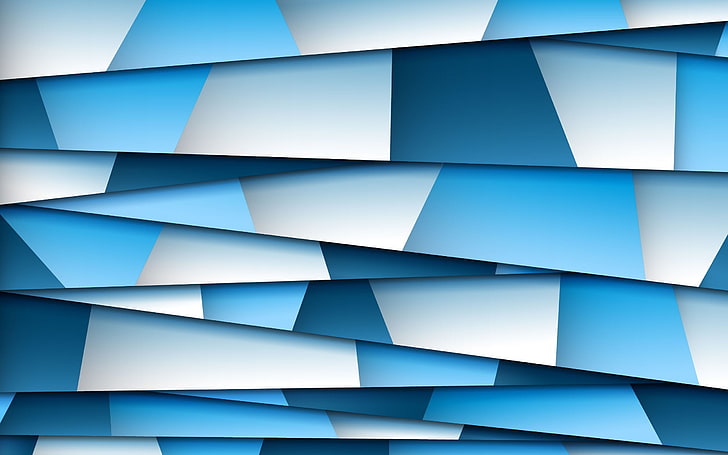 blue and gray geometric digital wallpaper, blue and gray geometrical wallpaper