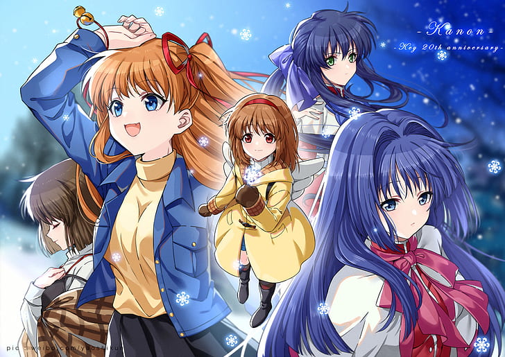 Anime, Kanon, Ayu Tsukimiya, Mai Kawasumi, Makoto Sawatari, HD wallpaper