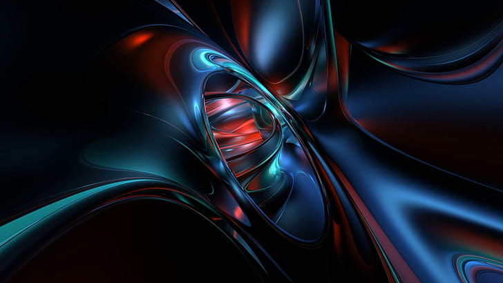 Dark 3D Abstract, 3d and abstract, HD wallpaper