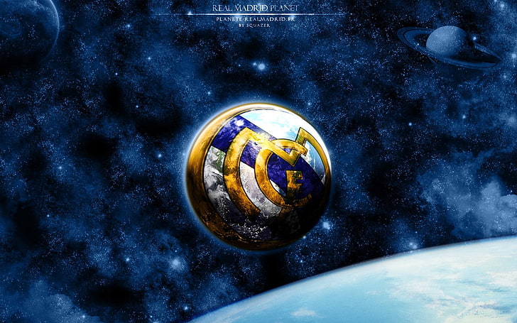 cosmic wallpaper, Real Madrid, no people, close-up, nature, sphere, HD wallpaper