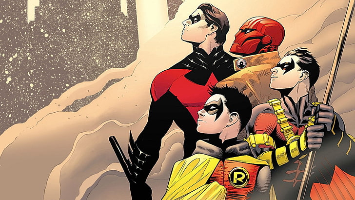 Robin illustration, Batman, Batman & Robin, Nightwing, Red Hood