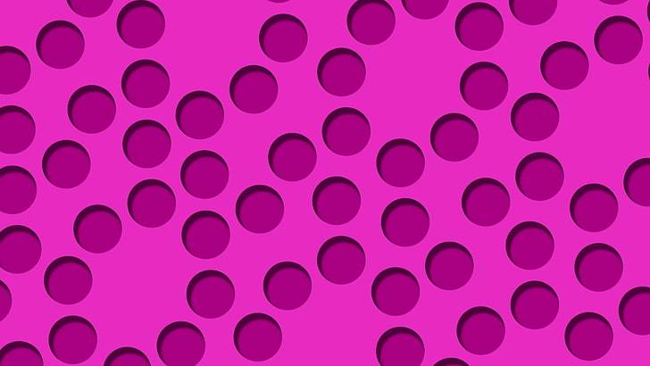 polka dots, circle, backgrounds, no people, pink color, purple, HD wallpaper