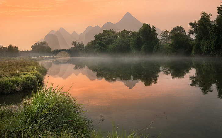 Yulong River Near Yangshuo In Southern China 4k Ultra Hd Desktop Wallpapers For Computers Laptop Tablet And Mobile Phones 3840×2400, HD wallpaper
