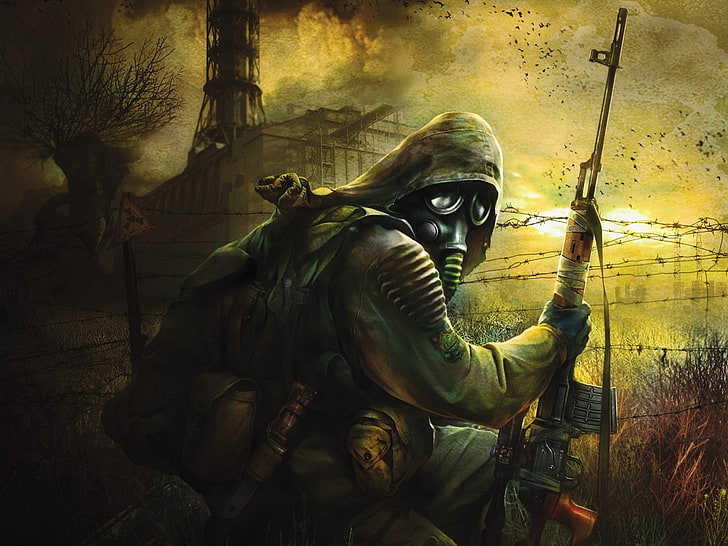 apocalyptic, gas masks, Ukraine, S.T.A.L.K.E.R., video games, HD wallpaper