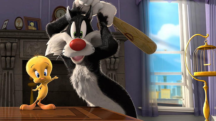 Cartoons Sylvester Cat And Tweety Bird Looney Tunes Hd Wallpaper 2560×1440, HD wallpaper