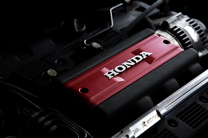 black and red Honda power tool, Engine, NSX, VTEC