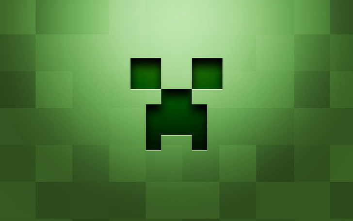 Minecraft clip art illustration, background, graphics, green, HD wallpaper