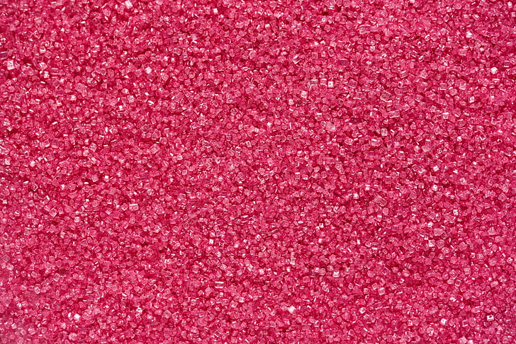 red glitters, grains, crumb, texture, pink, backgrounds, abstract, HD wallpaper