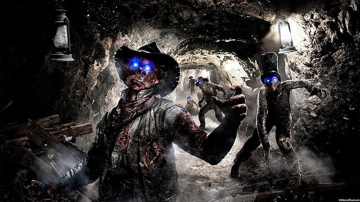 Call of Duty Black Ops 2 zombies, people, horror, men, spooky, HD wallpaper