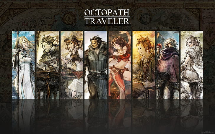 Heroes, Square Enix, Nintendo, RPG, Switch, Octopath Traveler, HD wallpaper