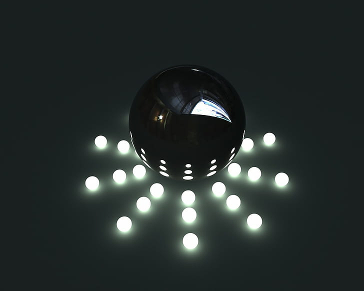 abstract, sphere, glowing
