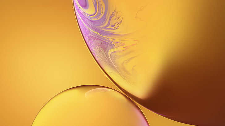iPhone XR Stock Yellow, studio shot, multi colored, abstract, HD wallpaper