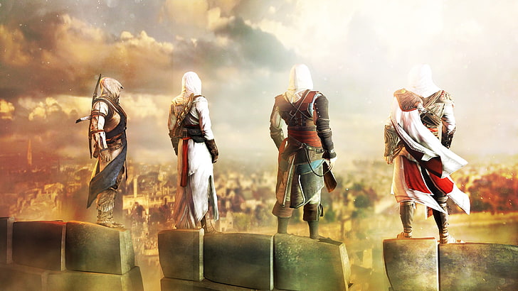 Connor Davenport, Altaïr Ibn-La'Ahad, Edward Kenway, Ezio Auditore da Firenze, HD wallpaper