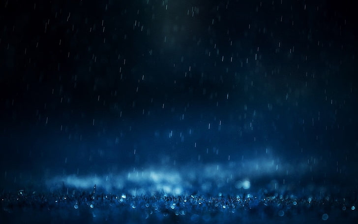 rain, night, cold temperature, winter, dark, snow, illuminated, HD wallpaper