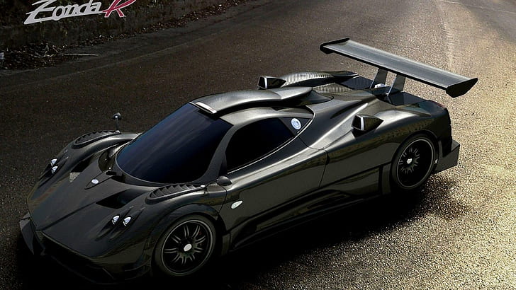 Pagani Zonda-r Roadster, grey coupe die-cast, cars