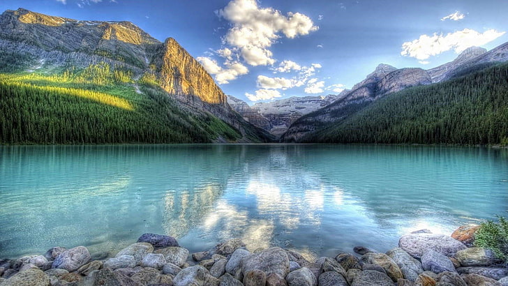 lake louise, banff national park, canada, alberta, sky, cloud, HD wallpaper