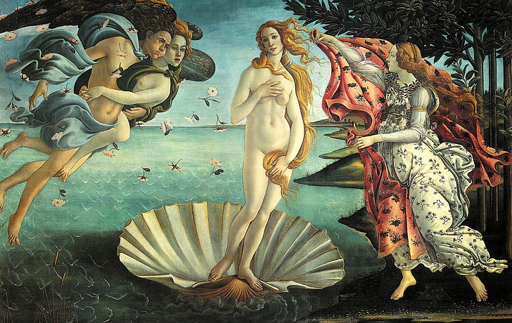 Birth of Venus by Botticelli, picture, The Birth Of Venus, mythology, HD wallpaper