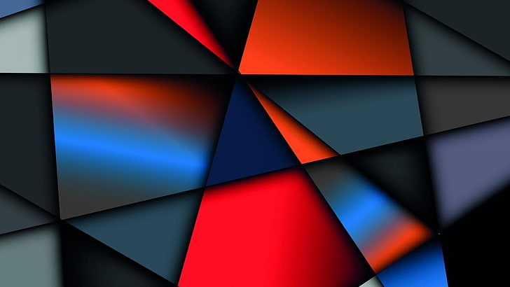colors, pattern, 3d, art, geometric, triangle, digital, creative