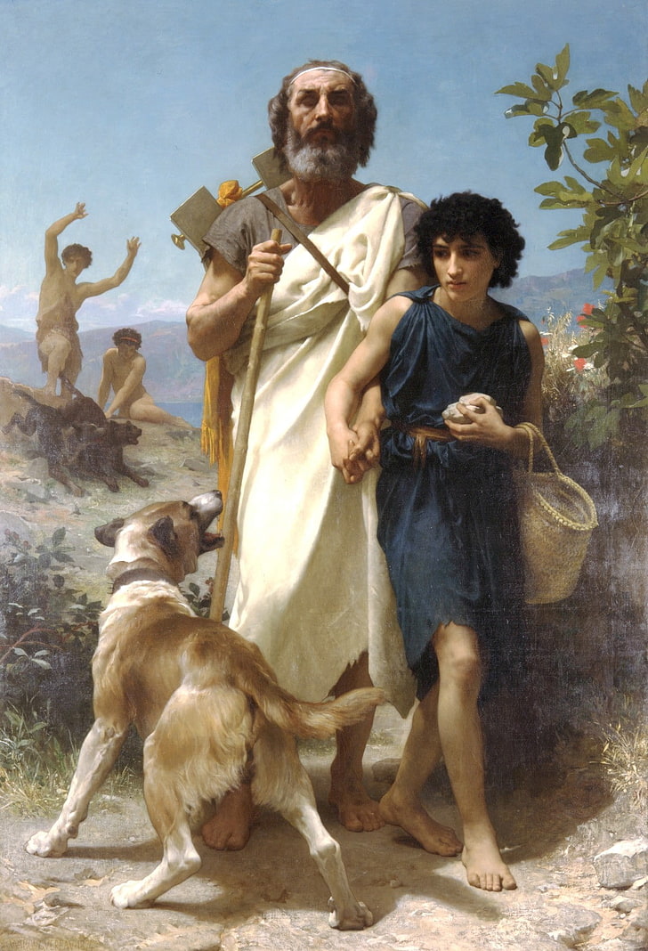 classic art, painting, history, Greek mythology, William-Adolphe Bouguereau