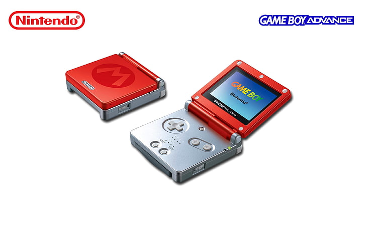 GameBoy Advance SP, consoles, Nintendo, video games, simple background, HD wallpaper