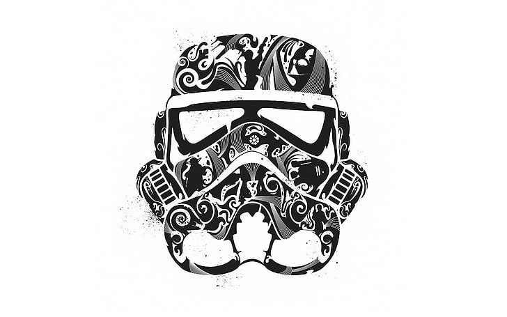 Star Wars Stormtrooper helmet art, artwork, minimalistic, stormtroopers, HD wallpaper