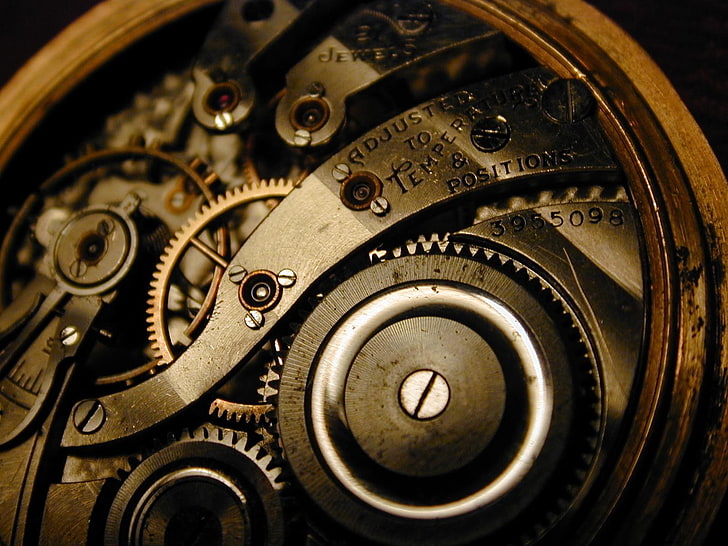 watch, gears, close-up, equipment, machinery, machine part