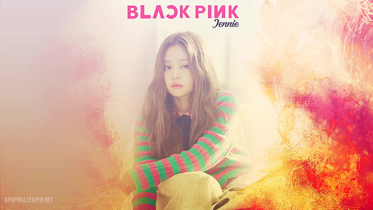 Download BlackPink Jennie Wearing Red Lipstick Wallpaper