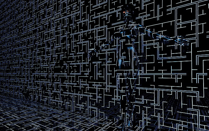 Digital Blasphemy, cyberpunk, robot, machine, futuristic, render, HD wallpaper