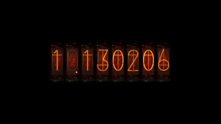 steinsgate anime time travel divergence meter nixie tubes, illuminated, HD wallpaper