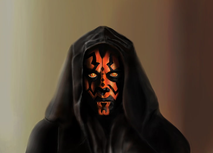 Star Wars, Darth Maul, Painting, A Sith Lord, HD wallpaper