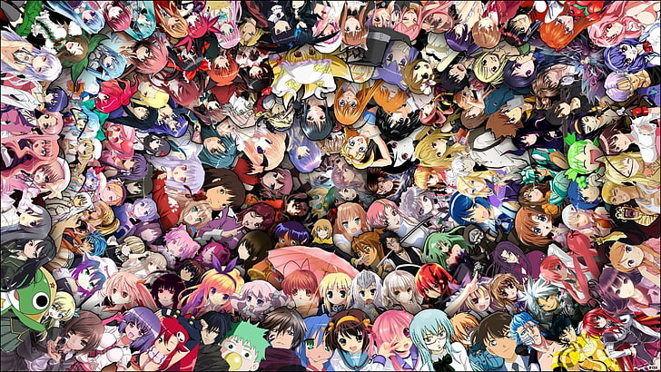 anime character illustration, Crossover, Allen Walker, Asuka Langley Sohryu, HD wallpaper