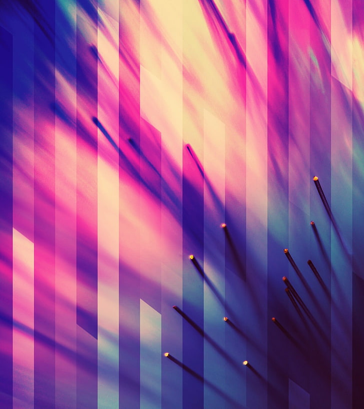 black, blue, and purple striped wallpaper, Android (operating system), HD wallpaper